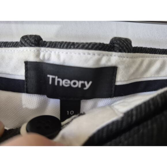 Theory Womens Charcoal Melange Sculpted Blazer Pleated Trouser Pants Set US 10 - Picture 14 of 16